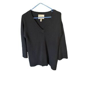 Canvas lands end women’s Merino wool Cashmere black sweater xs